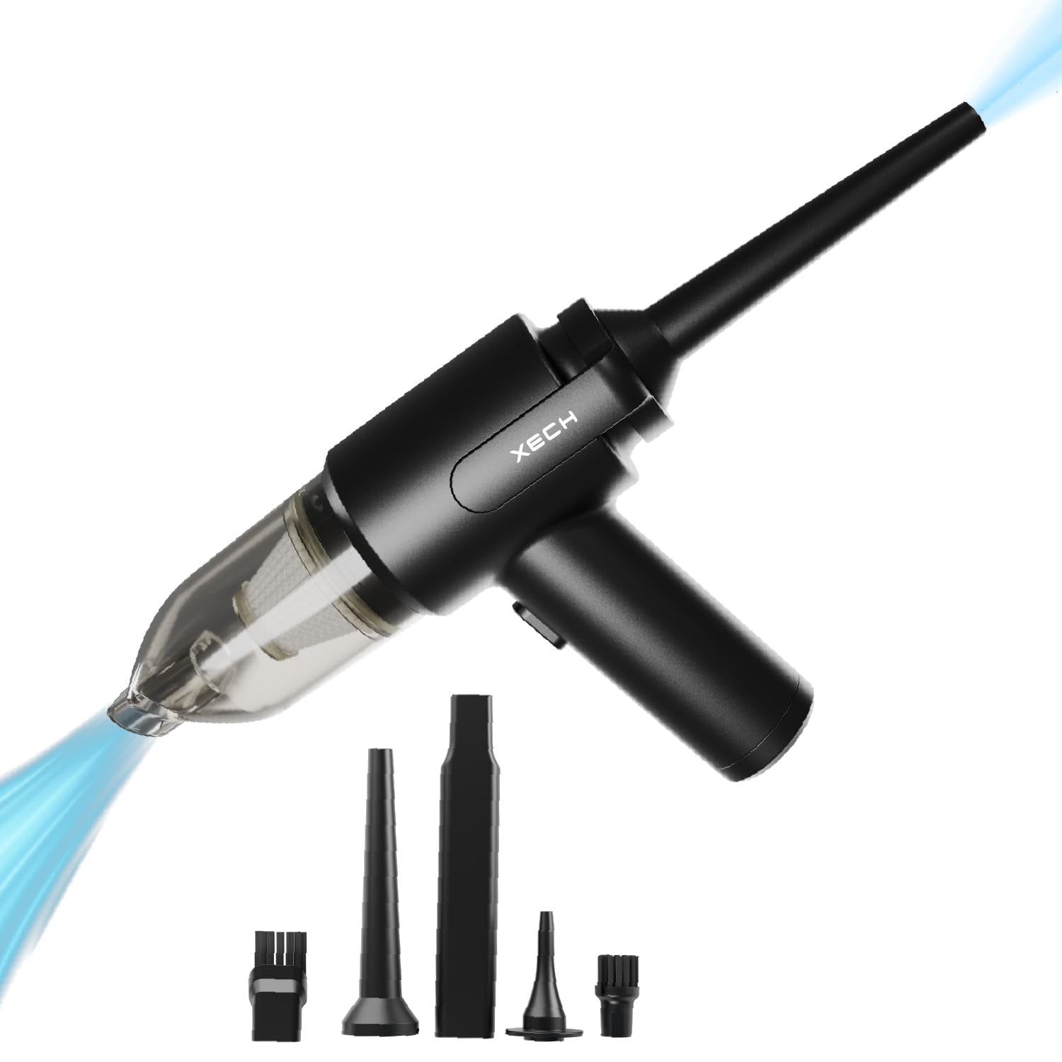 Vacuum Cleaner with Blower & Inflator | Cordless Vacuum Cleaner for Home Use | 2 in 1 Car Vacuum with Air Duster | Portable Sofa Vacuums | Rechargeable 9000pa (V-Gun PRO)