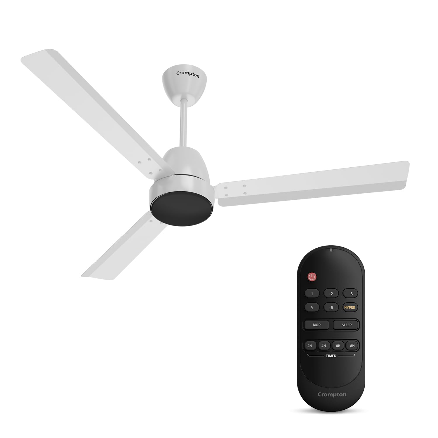 Energion Nucleoid 1200mm BLDC Ceiling Fan | Remote Control | BEE 5 Star Energy Rated | High Air Delivery | 4 Years Manufacturer Warranty | Silver White