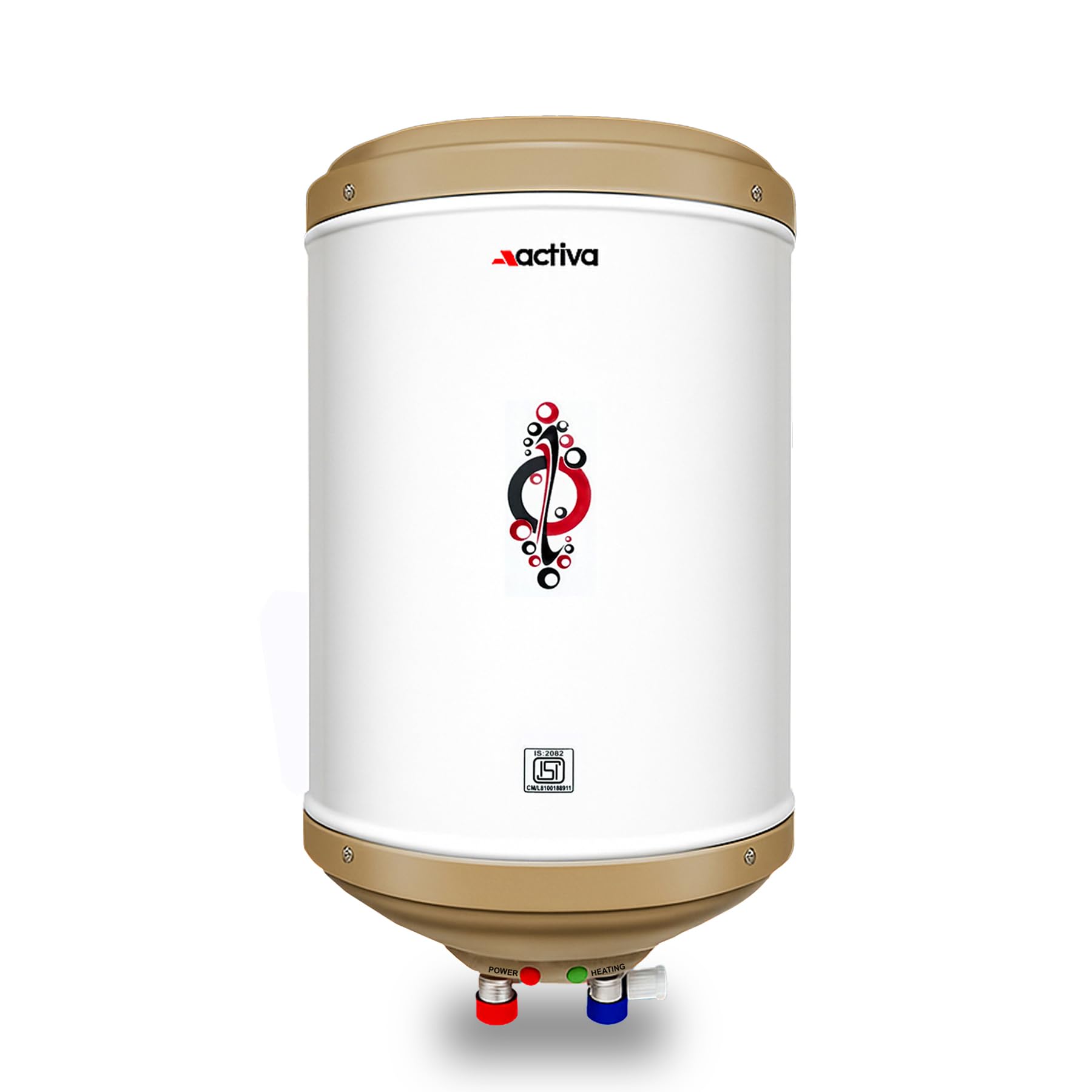 ACTIVA 10L Storage Water Heater Geyser | 3kW ISI Copper Heating Element | 0.8mm Anti-Rust Coated Tank | BEE 5 Star Rated | ABS Body | Fast Heating | 5 Year Warranty | Ivory