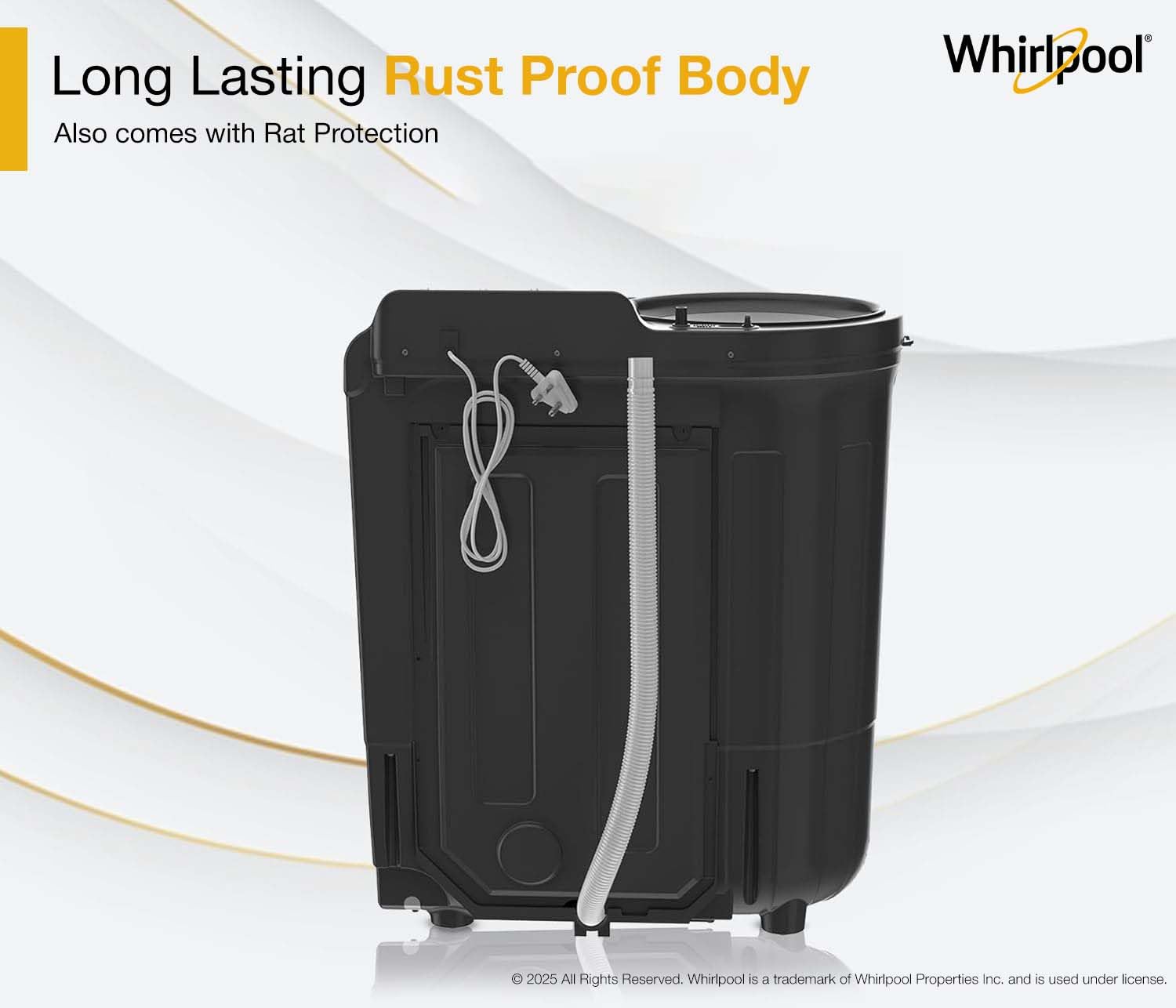 Whirlpool 7.0 Kg 5 Star MAGIC CLEAN Semi-Automatic Top Loading Washing Machine (MAGIC CLEAN RYL SRS 7.0 GREY DAZZLE (5YR), 4 Year Comprehensive Warranty, 1400 RPM Motor, 5 Year Motor Warranty)