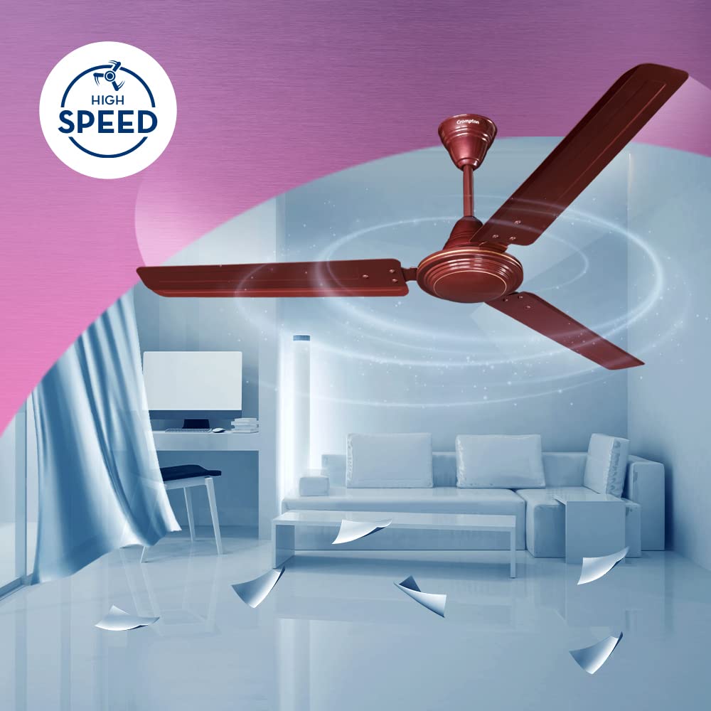 SUREBREEZE HILLBRIZ 1200 mm (48 inch) Ceiling Fan (Brown) 1 Star