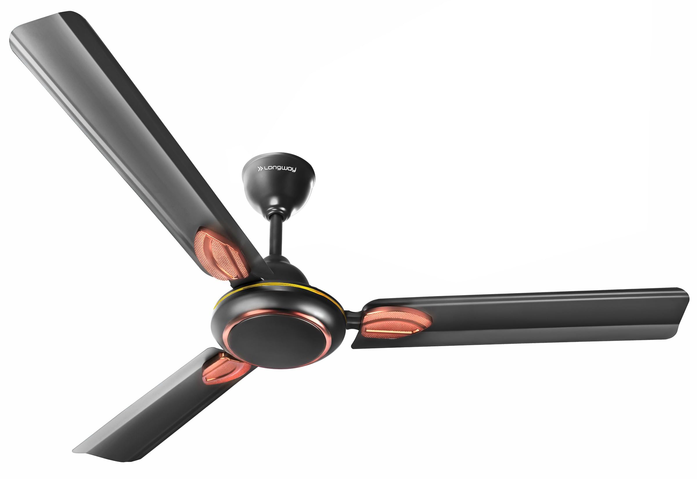 Kiger P1 1200 mm/48 inch Ultra High Speed 3 Blade Anti-Dust Decorative Star Rated Ceiling Fan 2 Years Warranty (Smoked Brown, Pack of 1)