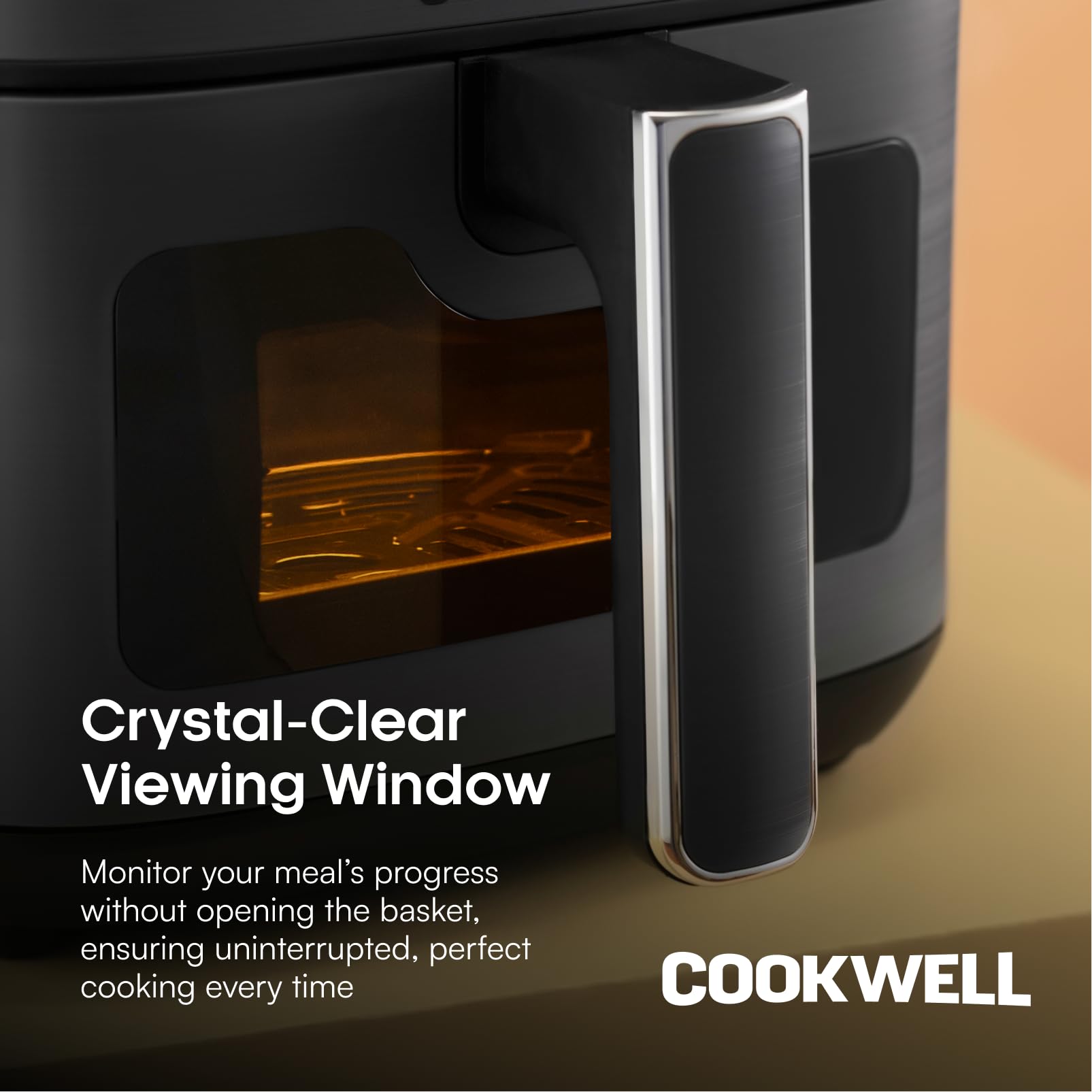 Air Fryer - 5L With See Through Window - 1400W (Grey & Black)