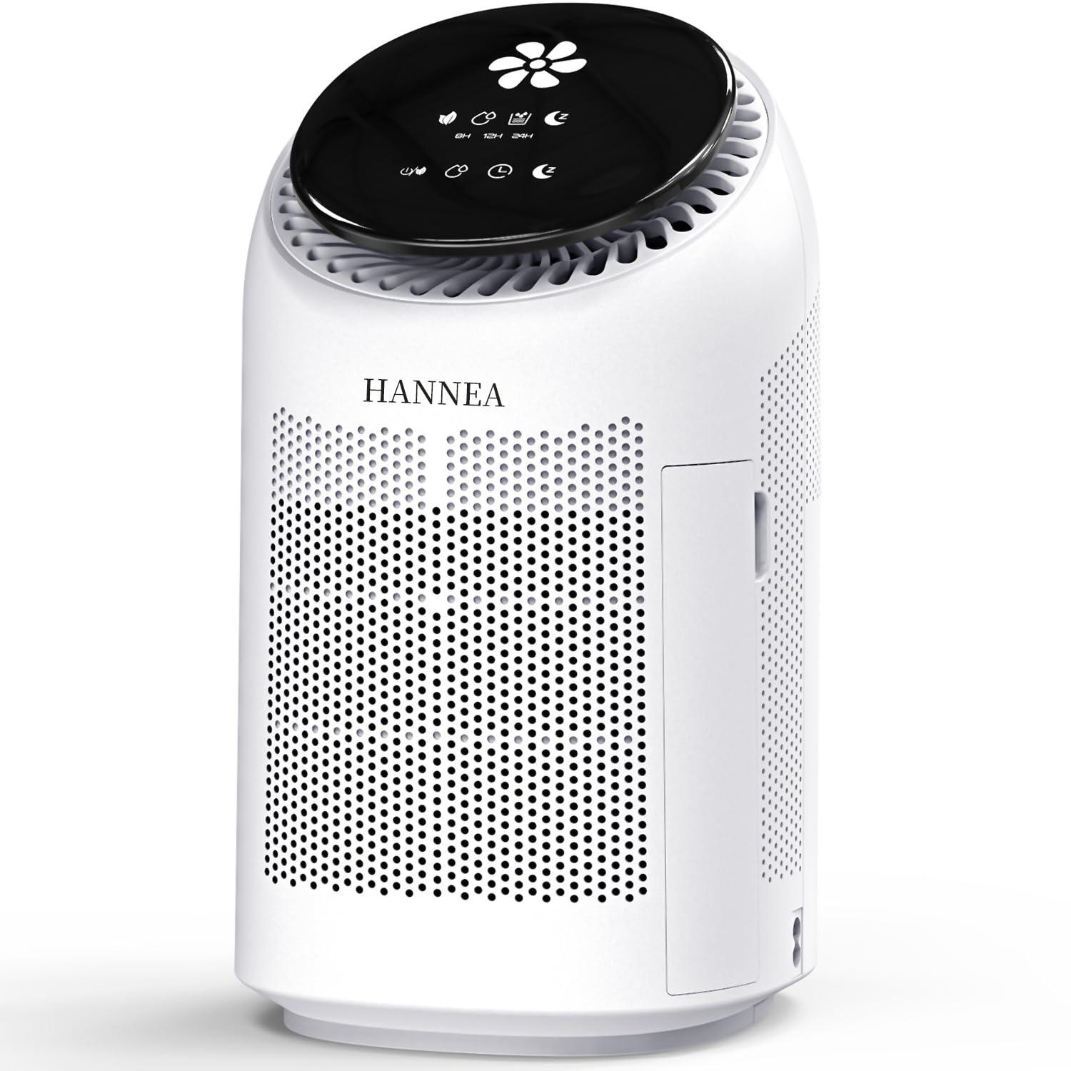 HANNEA® 2-in-1 Dehumidifier & Air Purifier, Dehumidifier for Home (269 Sq. Ft), 1L/Day | 700ML Tank | H12 HEPA Filter | 120 m³/H CADR | 3 Timers | Auto Shutoff | Sleep Mode | Defrost | with Drain Hose