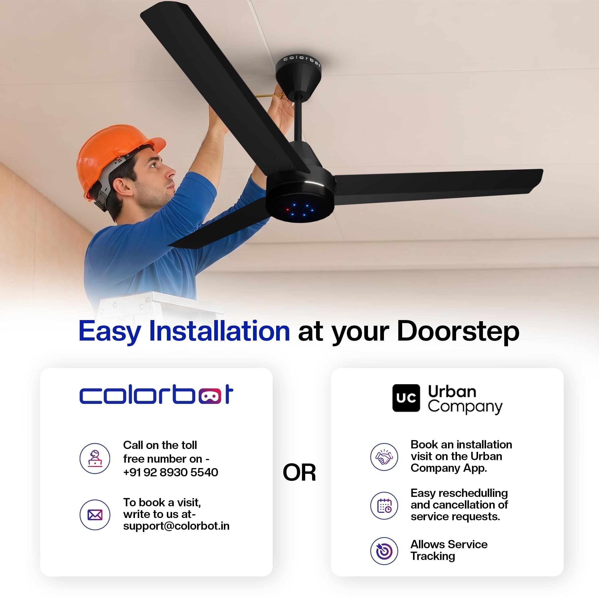 Stella BLDC Ceiling Fans 1200mm | BEE 5 Star Rated Power Saver | AeroQuiet+ Technology | 370 RPM | Remote Control (Boost, Timer, LED, Reverse Mode) | 4 Years Warranty (Charcoal Black)