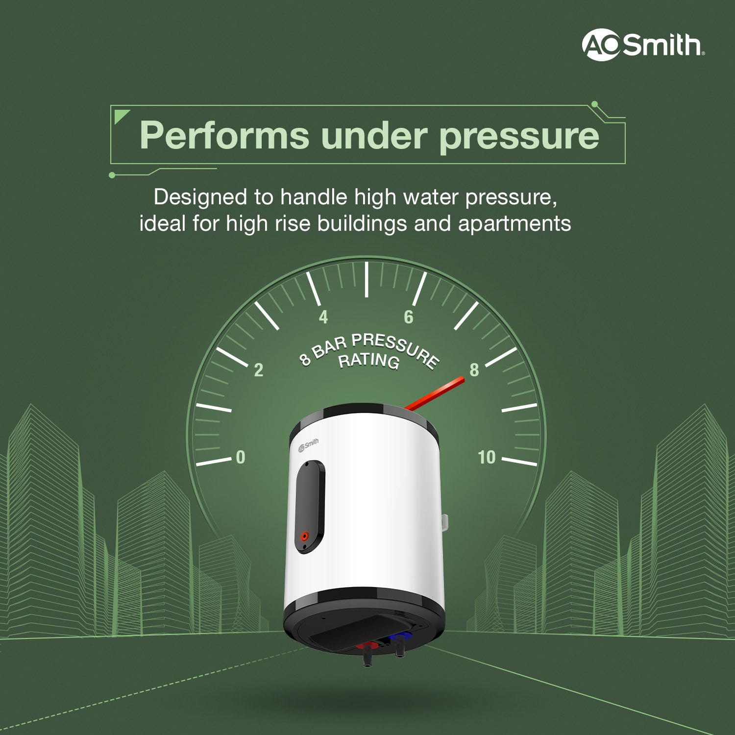 AO Smith Geyser VAS PLUS 25 Litre | 5 Star BEE Rating | Powerful 2KW Water Geyser for Bathroom | 2X Corrosion Resistant | Storage Water Heater | Warranty: 7Yr Tank, 3Yr Heating Element, 2Yr Overall