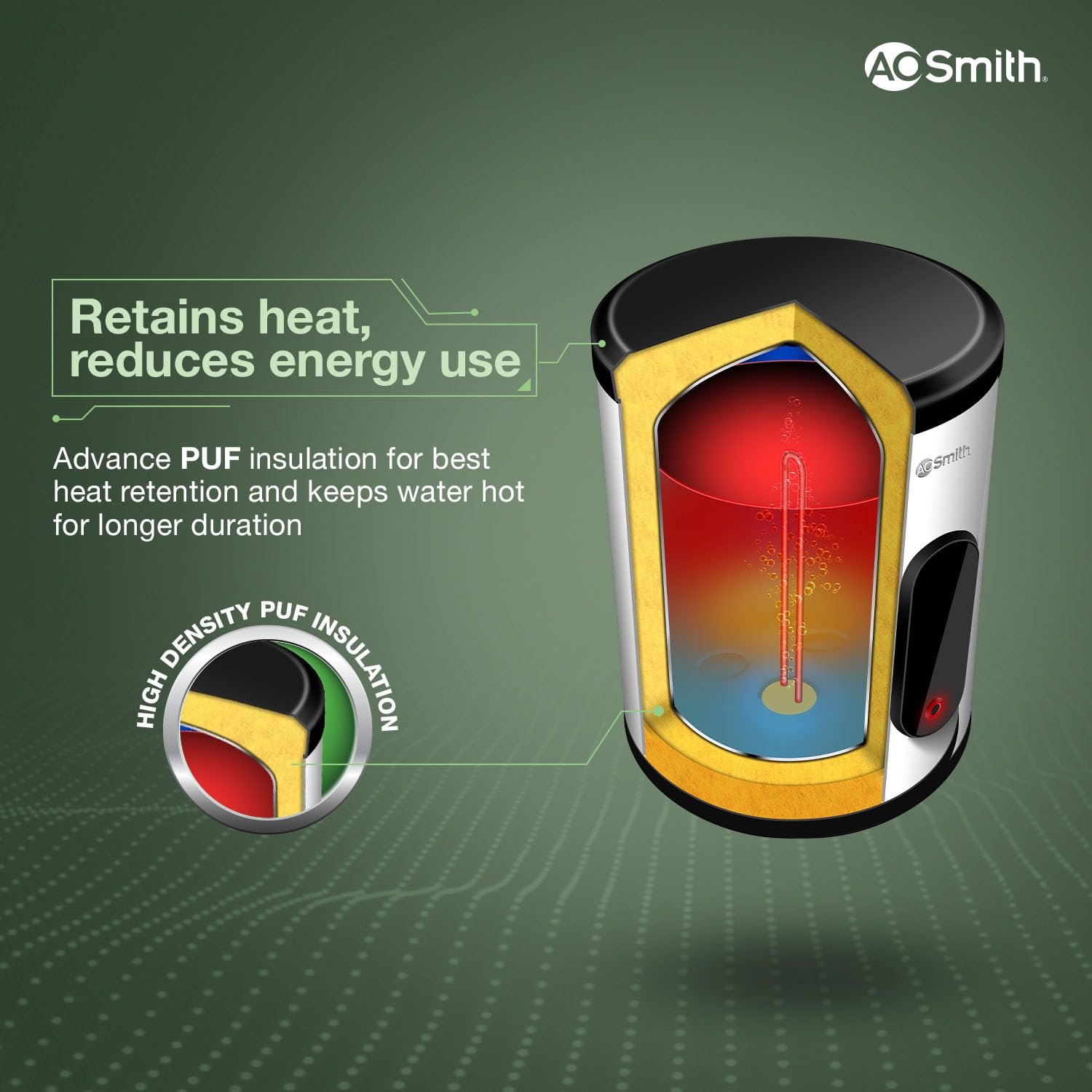 AO Smith Geyser VAS PLUS 25 Litre | 5 Star BEE Rating | Powerful 2KW Water Geyser for Bathroom | 2X Corrosion Resistant | Storage Water Heater | Warranty: 7Yr Tank, 3Yr Heating Element, 2Yr Overall