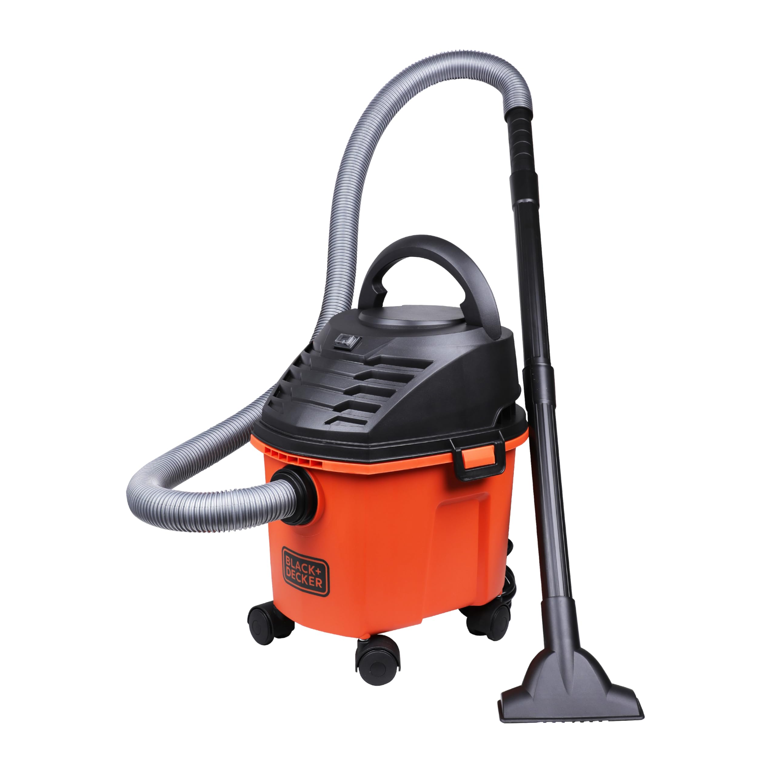 BDWD08-B1 Wet and Dry Vacuum Cleaner with Cannister Body, 1000 W, Powerful Suction, 8L Capacity, 220V Vacuum Cleaner for Home Use, 1 Year Manufacturer Warranty(Red/Black)