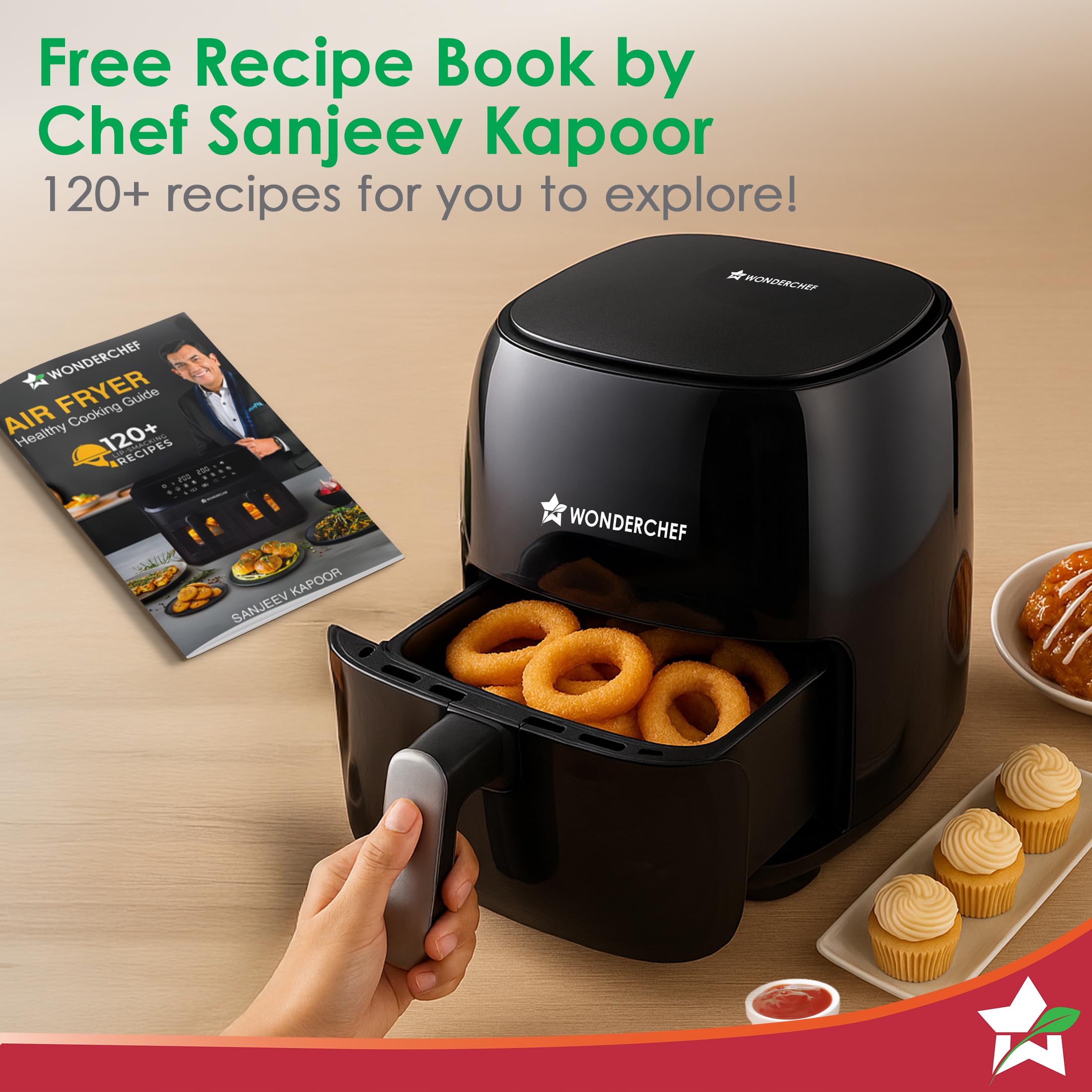 Neo Digital Air Fryer | 1000W, 2 Litres | Rapid Air Technology | Non-stick Basket | Auto Shut-off | Touch Screen | Fry, Bake, Grill, Roast | Cool Touch Handle | 2-Year Warranty | Black