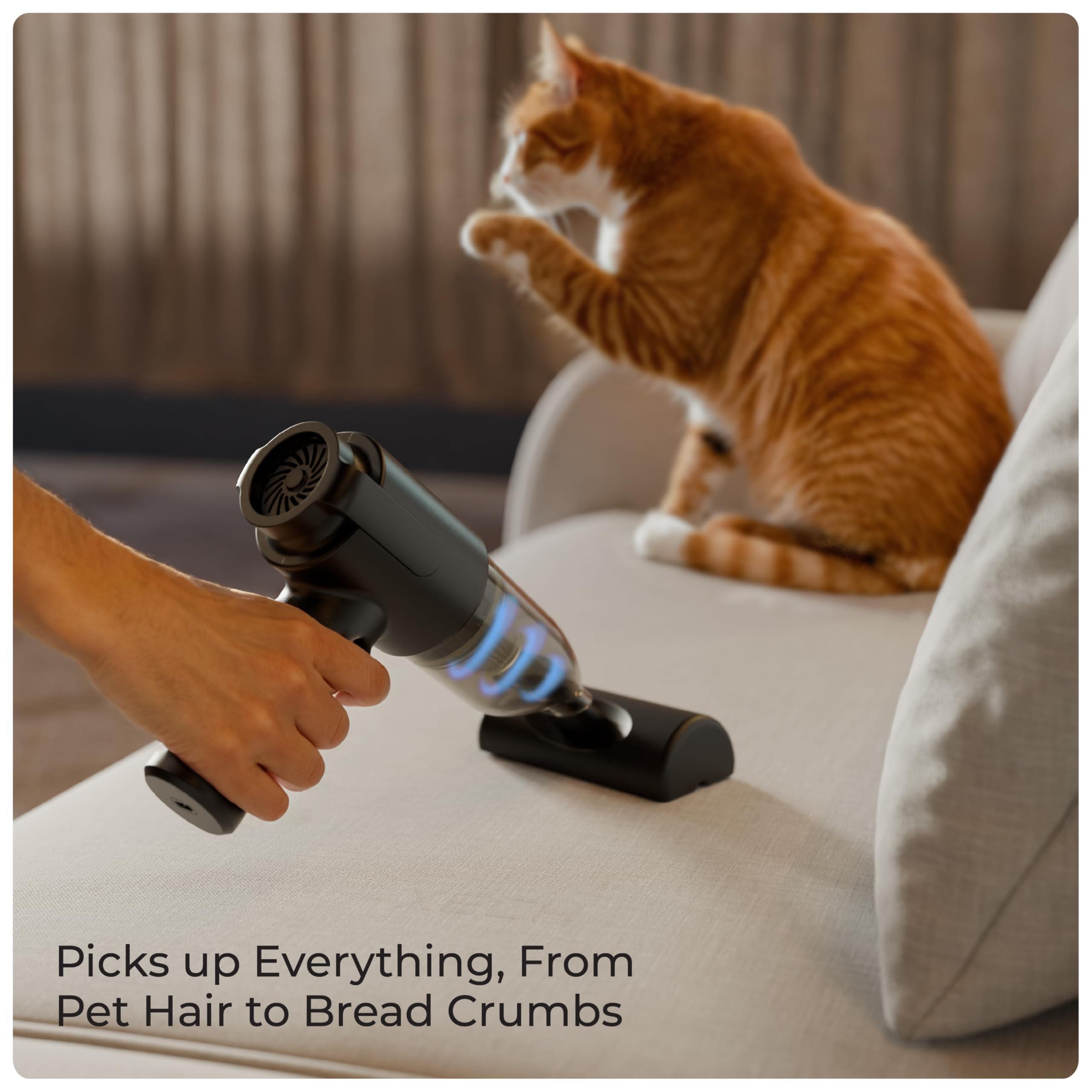 Vacuum Cleaner with Blower & Inflator | Cordless Vacuum Cleaner for Home Use | 2 in 1 Car Vacuum with Air Duster | Portable Sofa Vacuums | Rechargeable 9000pa (V-Gun PRO)