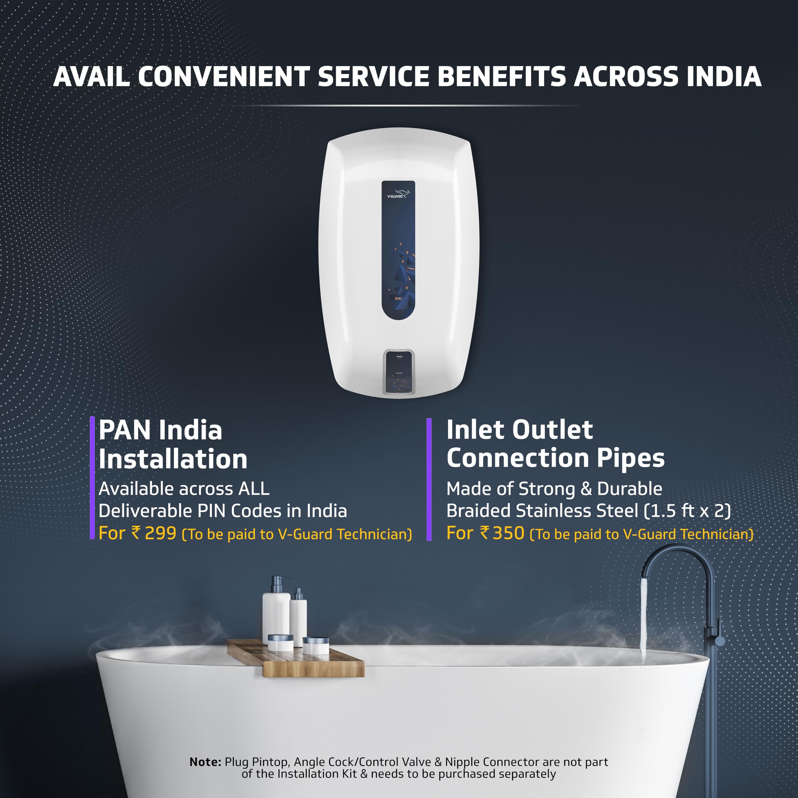Zio Geyser 5 Litre Instant Water Heater | Advanced Multi-Layered Safety | 3000 W Powerful Heating | Suitable For Kitchen & Bathroom | 5 Year Inner Tank Warranty by | White-Blue