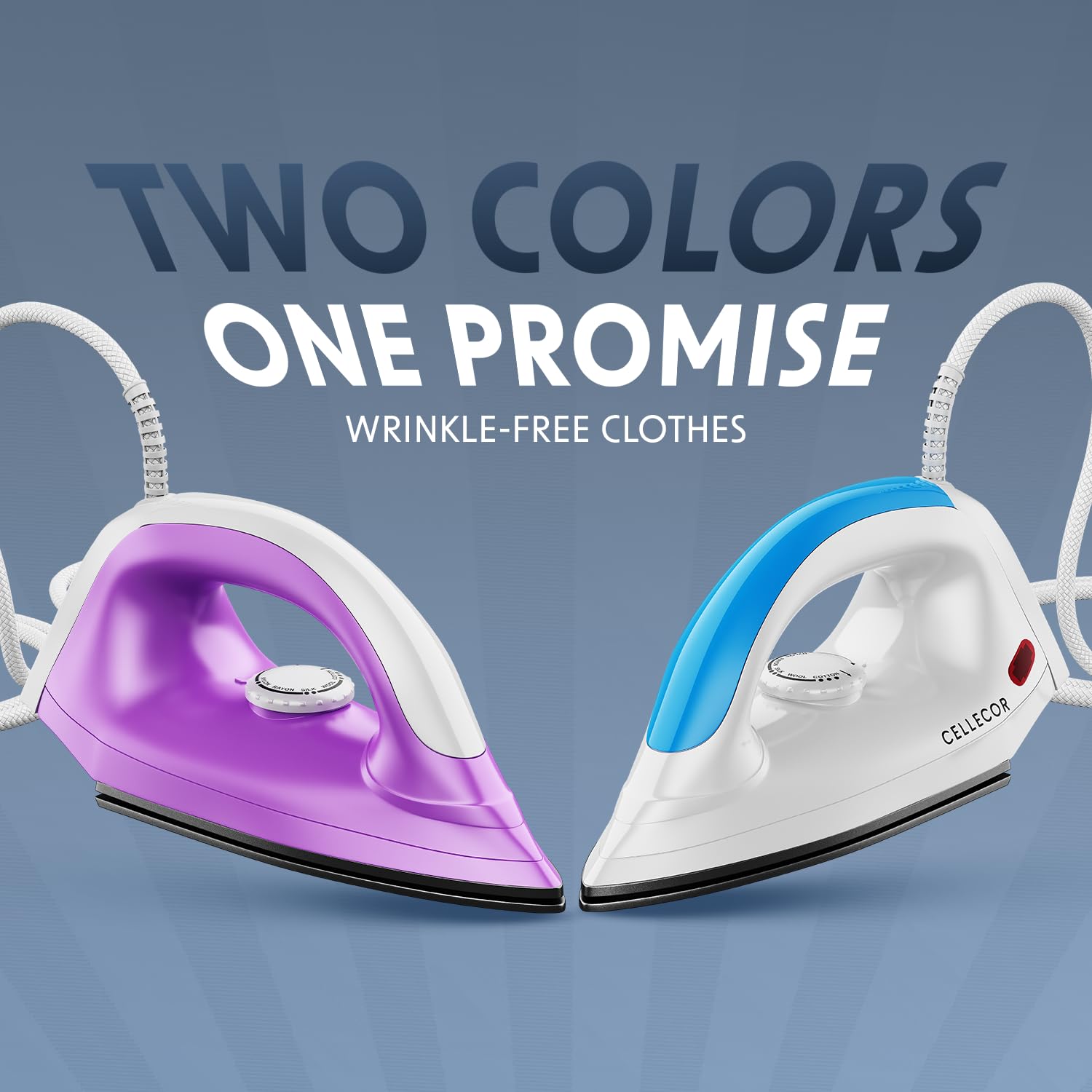 CDILW10 Crease 1000W Heating Power Electric Dry Iron (Blue)