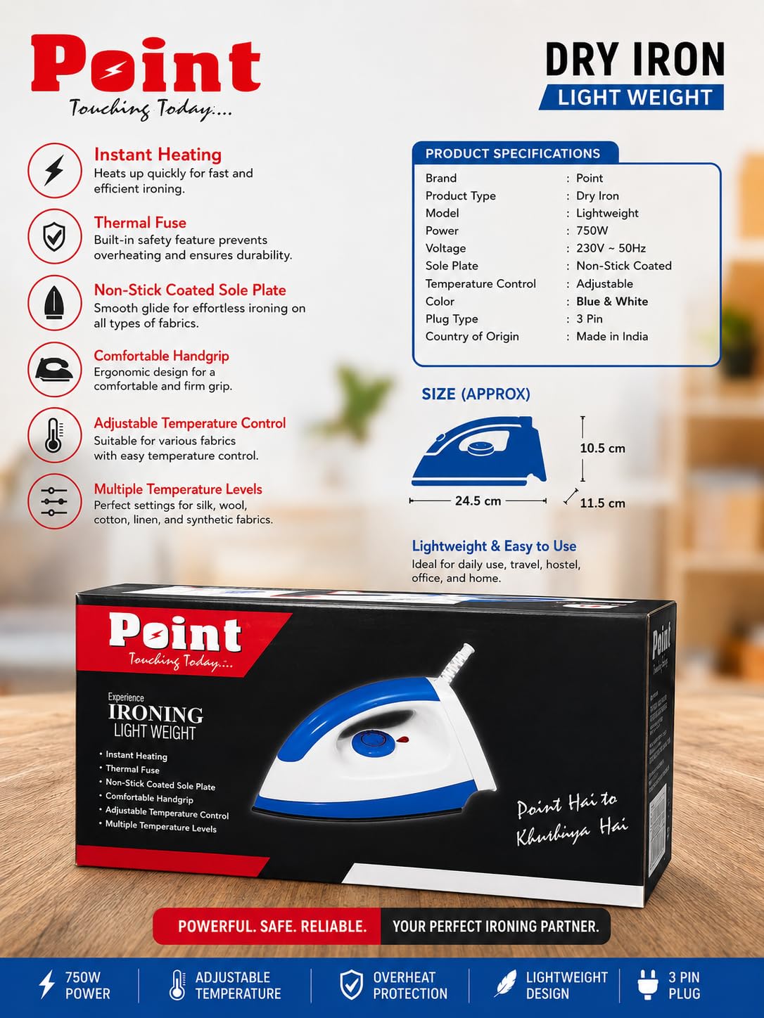 Point iron box