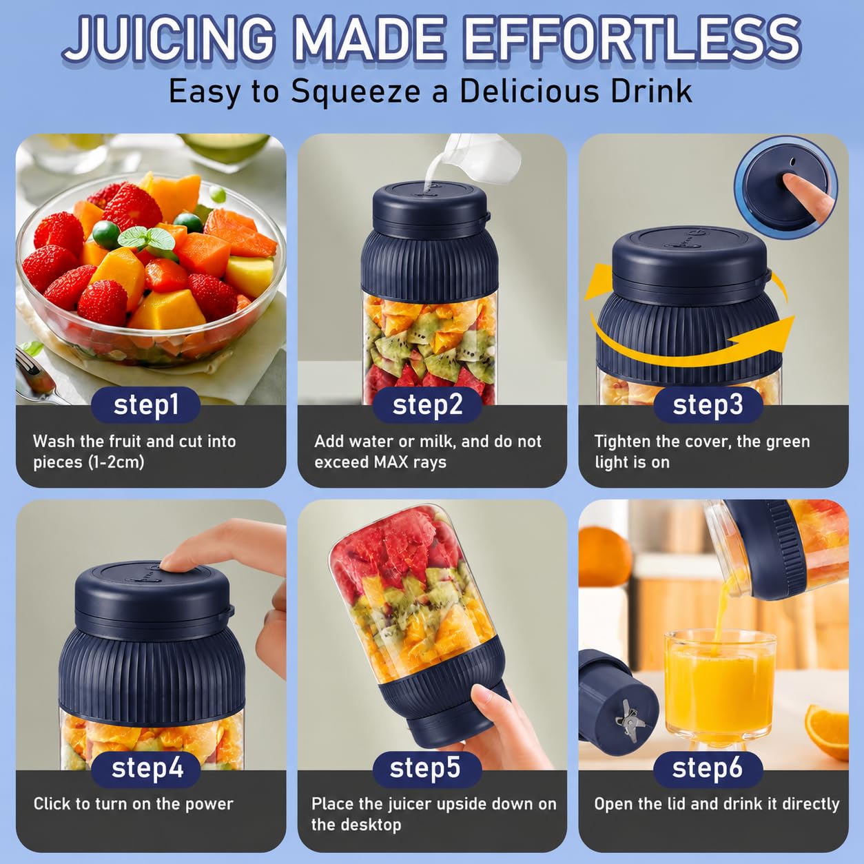Blender Mixer Grinder, Mini Blender